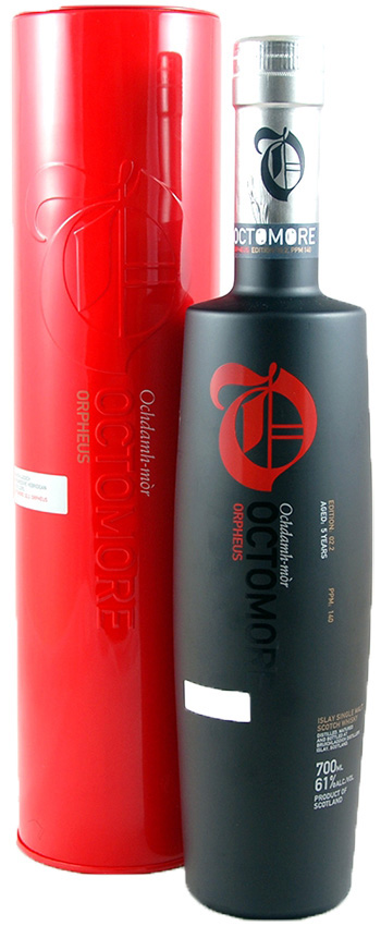 Octomore 5y - 05-10 - 02.2 /140, Orpheus 140 PPM, 15000btl - Bourbon/Chât.Pétrus cask - 61%