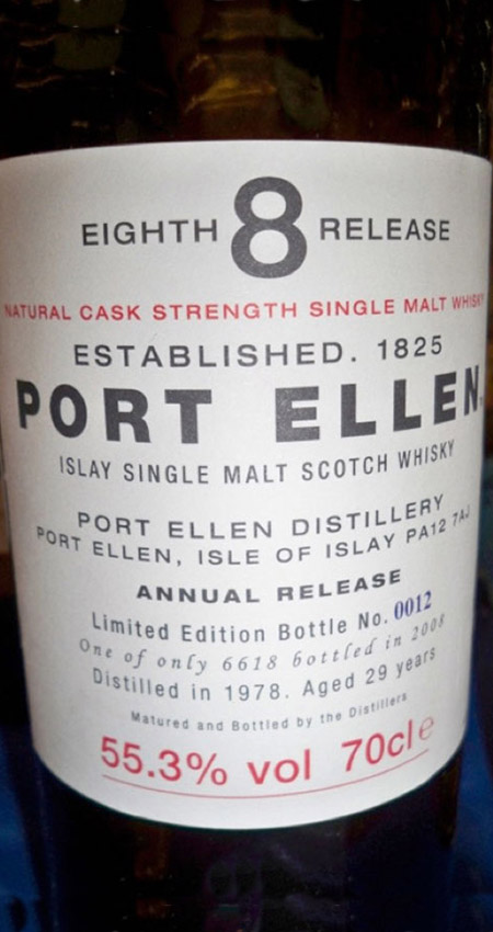 Port Ellen 29y - 78-08 - 8th Annual Release, 6618btl - 55,3%