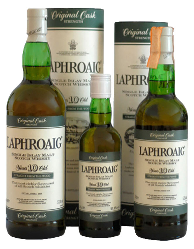 Laphroaig 10y - 1995 - Straight from the wood (Green Stripe) - 57,3%