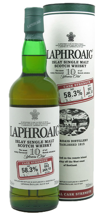 Laphroaig 10y - 2010 - Cask Strength Batch 002 JAN.10 - 58,3%
