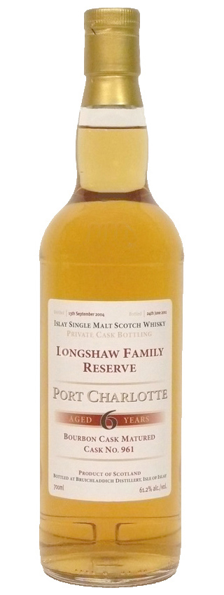 Port Charlotte 06y - 04-11 - Private Bourbon Cask 961 (Longshaw Family Reserve) - 61,2%