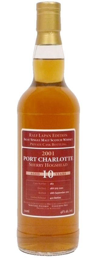 Port Charlotte 10y - 01-11 - Private Sherry Hogshead #282, Ralf Lapan Ed., 422btl - 46%