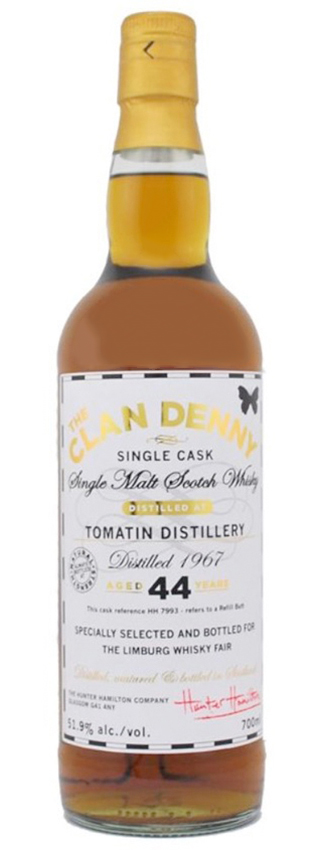 Tomatin 44y - 67-12 - H. Hamilton, Clan Denny for Whisky Fair, Refill Sh. HH7993 - 51.9%