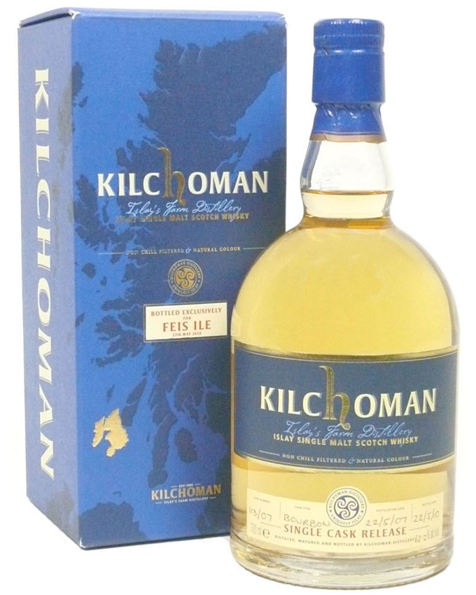 Kilchoman 03y - 07-10 - Feis Ile 2010, Bourbon cask 113/07, 258btl - 62,2%