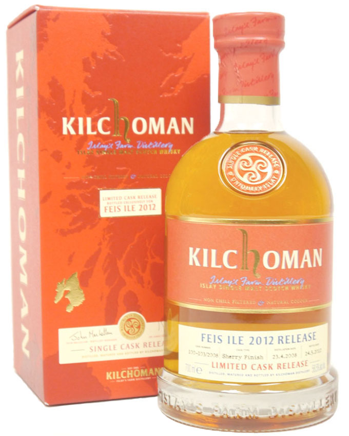 Kilchoman 04y - 08-12 - Feis Ile 2012, red label, cask 100-103/08 Sherry-Finish. 439btl - 58,5%