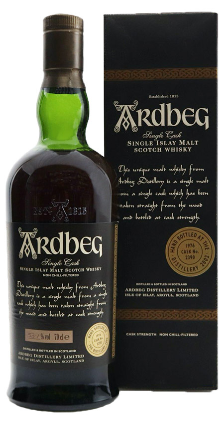Ardbeg 25y - 76-02 - OB, Feis Ile 2002, cask 2390, 494btl - 53,1%