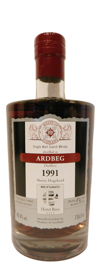 Ardbeg 20y - 90-11 - MoS for Geert Bero, PX dark Sherry Hogshead - 48,4%
