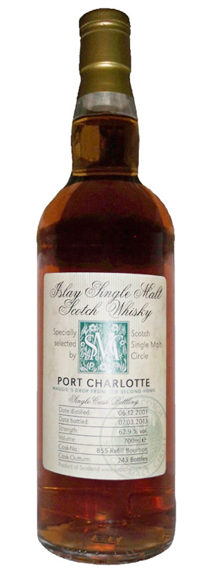 Port Charlotte 11y - 01-13 - SSMC, Maggie´s drop, Refill Bourbon #855, 243btl - 62,9%