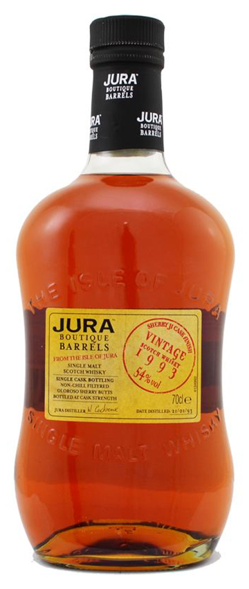 Jura 17y - 93-10 - OB, Boutique Barrels, Sherry JI Cask Finish, 300btl, 0,5ppm - 54%