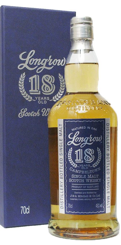 Longrow 18y ~ 90-08 - OB, Blue label with silver letters - 46%85