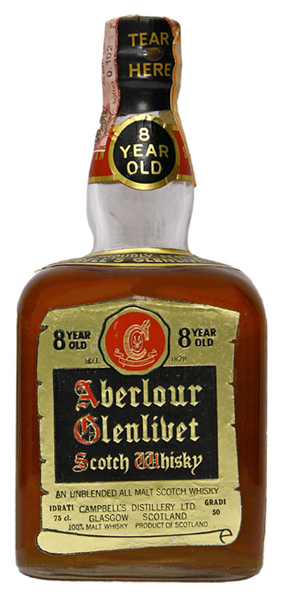 Aberlour 08y ~1970 abgefüllt - cube bottle “very dark Sherry” - 50%