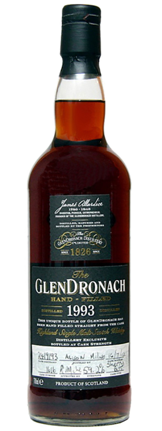 Glendronach 18y - 93-12 - Hand bottled at the Distillery, Sherry Butt, #1616 - 59,2%