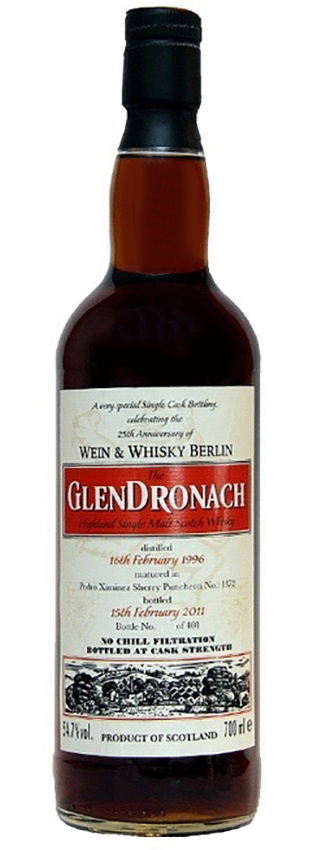 Glendronach 14y - 96-11 - W.kanzler for 25.A. Wein&Whisky Berlin, PX #1372, 401btl - 54,7%