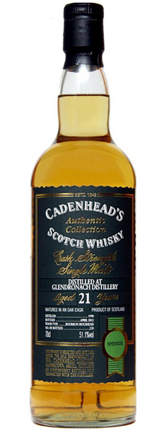 Glendronach 21y - 90-12 - Cad, Auth. Collection, Bourbon Hogshead, 258btl - 51,1%