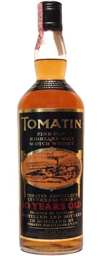 Tomatin 10y ~75-85 - OB old label, no age in necklabel, black screw cap, 0,75L - 43%