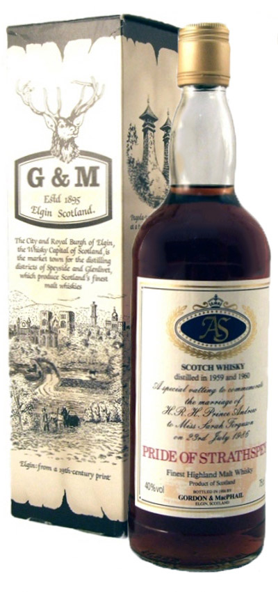 Pride of Strathspey 26y - 59/60-86 - G&M Vatting ‘marriage Prince Andrew & Sarah’ - 40%