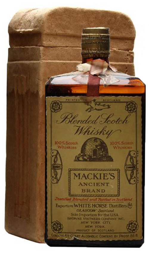 Mackie´s Ancient Brand ~ 1940´s - American market, 75cl - 86,8 Proof