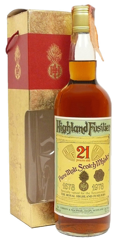 Highland Fusilier 21y - 56-78 - G&M, Pure Malt for Tercentenary 1678-1978 - 40%