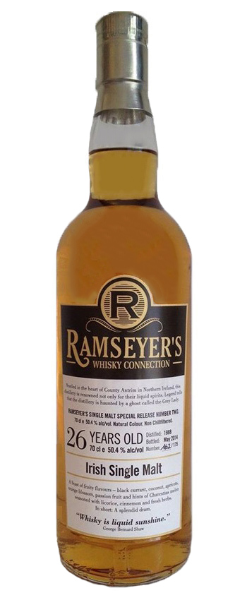 Irish Single Malt 26y - 88-14 - Ramseyer´s Whisky Connection, Bourbon Barrel, 175btl - 50,4%