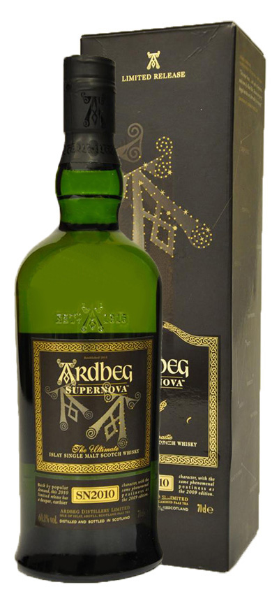 Ardbeg - 2010 - Supernova SN2010, 100ppm, Bourbon casks, 18.000btl - 60,1%