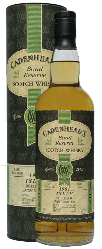 Ardbeg 11y - 91-02 - Cadenhead Bond Reserve, Bourbon Hogshead, 306btl - 62,2%