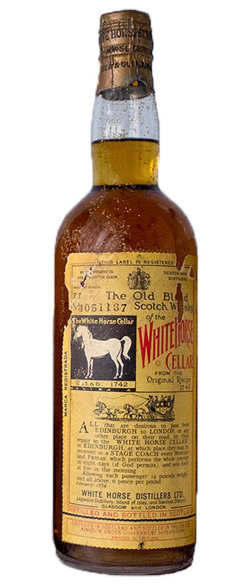 White Horse Cellar ~1956-61, 70°Proof - 40%