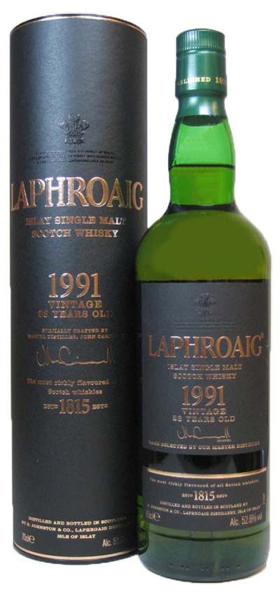 Laphroaig 23y - 91-14 - OB Vintage for Germany, Sherry & Refill Hogsh, 5.000btl - 52,6%