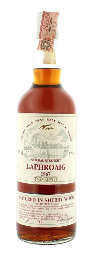 Laphroaig 15y - 1967 - Duthie´s for Samaroli, Sherry Cask, 720btl - 57,0%