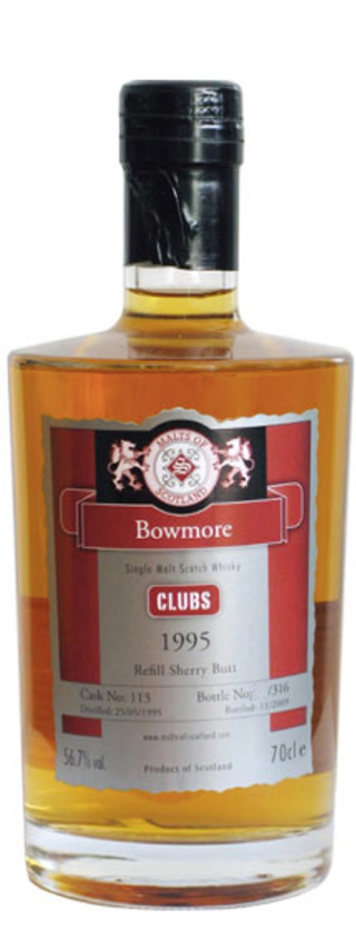 Bowmore 14y - 95-09 - MoS, Clubs - Maltisten Westfalen, Refill Sherry Butt 113, 316btl - 56,7%