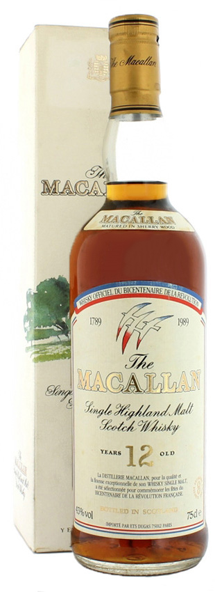 Macallan 12y - OB Bicentenaire revolution francaise 1789-1989 - 43%