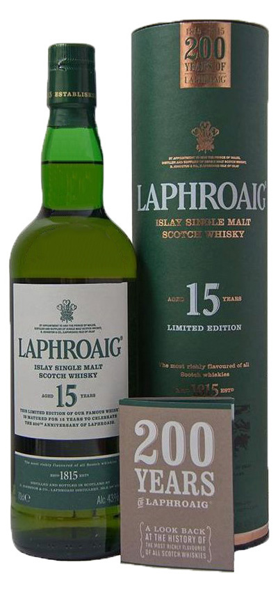 Laphroaig 15y - 2015 - OB, Limited Edition, 200th Anniversary, 72.000btl - 43%
