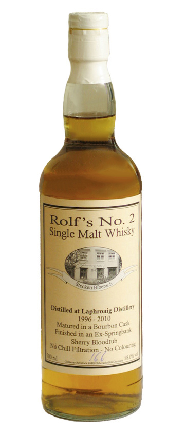 Laphroaig - 96-10 - WF Rolf´s No. 2, Ex-Springbank Sherry Bloodtub Finish, 66btl - 58%