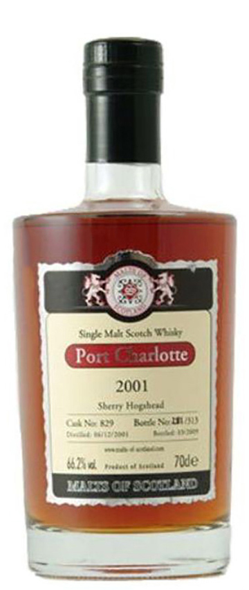 Port Charlotte 07y - 01-09 - MoS, Sherry Hogshead #829, n°70 of 313btl - 66,2%