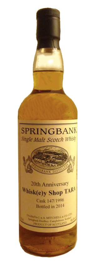 Springbank - 96-14 - OB for 20y Tara Whisky Shop, Bourbon Cask 147 - 58,4%