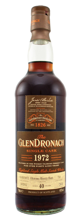 Glendronach 40y - 72-12 - OB, Single Cask, Batch 7, Oloroso Butt #710, 356btl - 49,0%