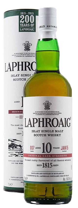 Laphroaig 10y - 2015 - OB, Cask Strength Batch 007 Jan.15 - 56,6%