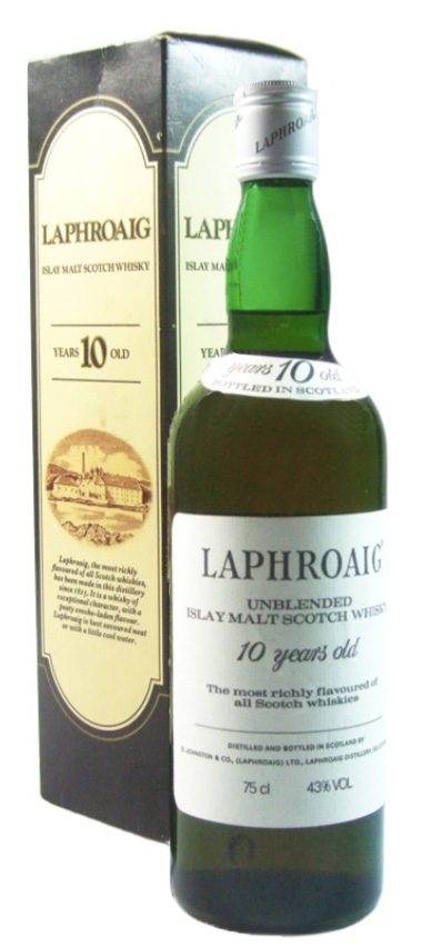 Laphroaig 10y ~1980 - OB, Unblended, one of the first bottlings - 43%