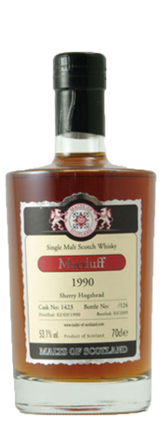 Macduff 19y - 90-09 - MoS, Sherry Hogshead Cask 1423, 62/124btl - 53,1%