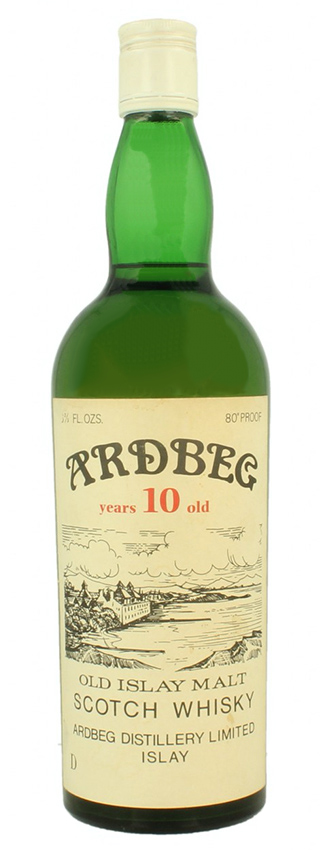 Ardbeg 10y ~early 1970´s - OB for French Market, white label, 80° Proof, 26²/³ Fl. Ozs. - 46%