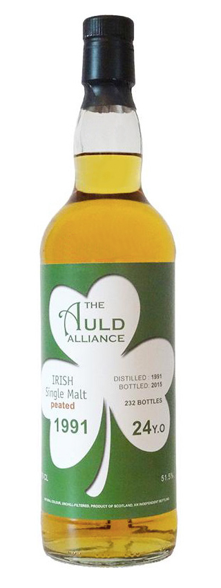 Irish Single Malt 24y - 91-15 - Auld Alliance, peated - 51,5%