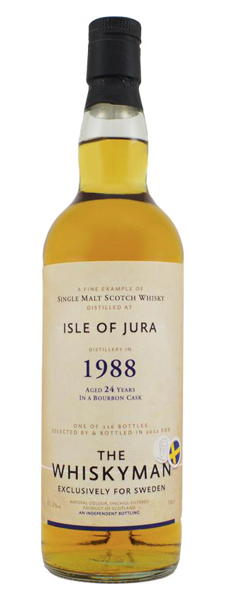 Jura 24y - 88-12 - The Whiskyman Excl. for Sweden, Bourbon Cask, 116btl - 51,2%