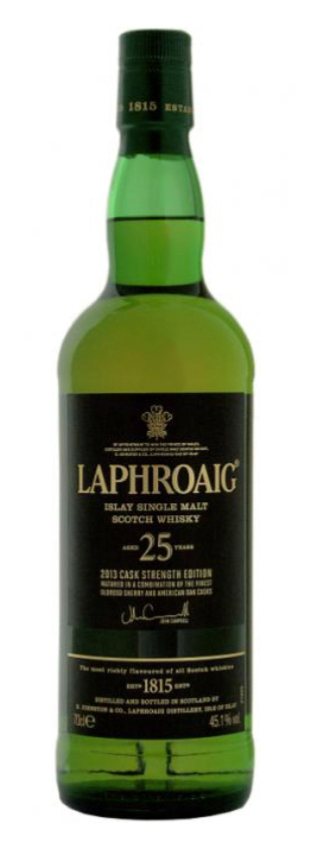 Laphroaig 25y - 2013 - OB, Cask Strength Edition 25yo, am. oak & Oloroso cask Finish - 45,1%