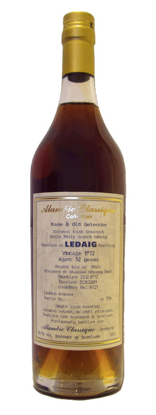 Ledaig 32y - 72-05 - Alambic Rare & Old Selection, Oloroso Sherry #8721, 396btl - 48,9%