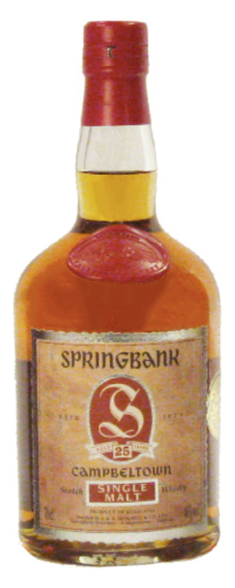 Springbank 25y - 70-95 - OB, Dumpy bottle, Red label, 95/317 - 46%