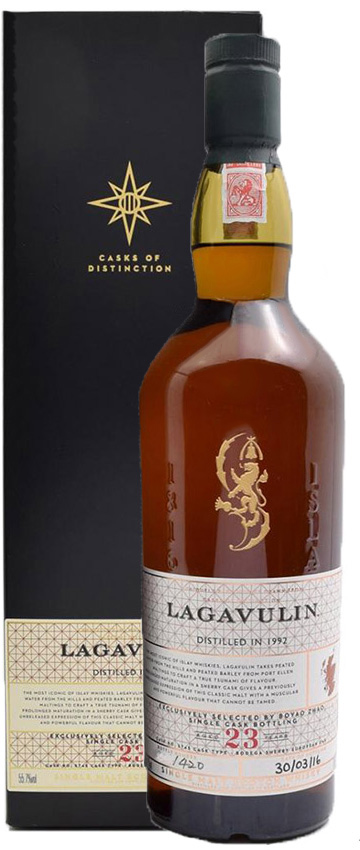Lagavulin 23y - 92-16 - OB, Single Cask for Boyao Zhao, Bodega Sherry #5745, 420btl - 55,7%