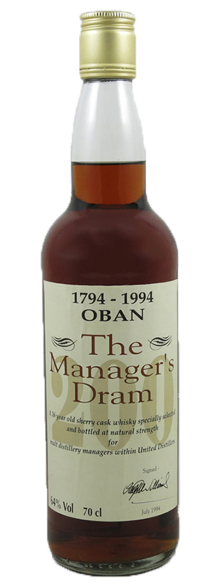 Oban 16y - 78-94 - The Manager´s Dram, Bicentenary 1794-1994, sherry casks - 64%