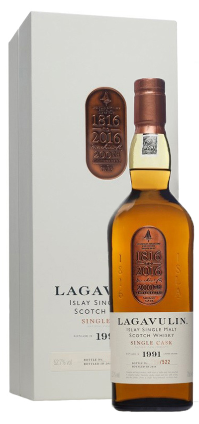 Lagavulin 24y - 91-16 - 200th Anniversary Charity Bottling, Sherry Butt, 522btl - 52,7%