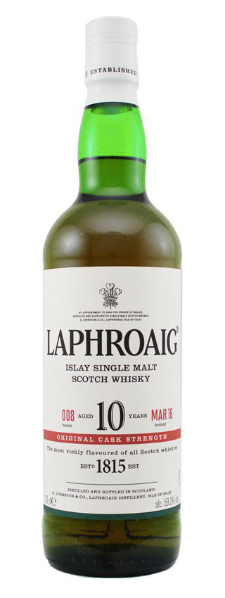 Laphroaig 10y - 2016 - OB, Cask Strength Batch 008 MAR.16, Oak Barrels - 59,2%