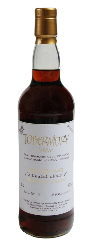 Tobermory 33y - 1972 - Moon Import, 1795, Private Stock, cask 9960btl - 49%