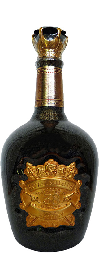 Royal Salute 38y - 2013 - Stone of Destiny, Gold Emerald Decanter - 40%